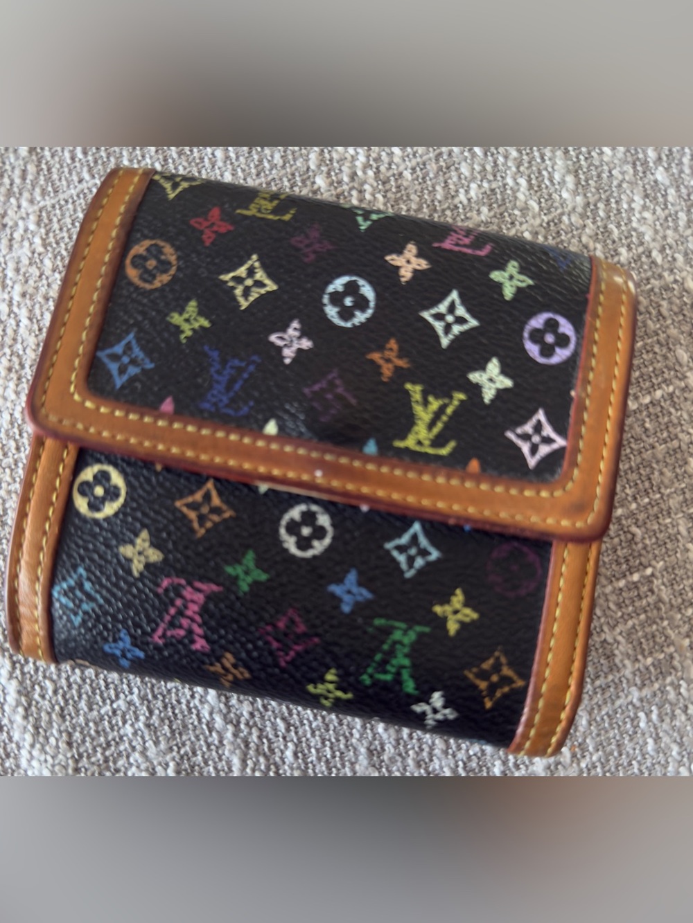 Louis Vuitton Black Multicolor Monogram Compact Wallet - Picture 14 of 16